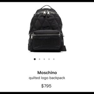 Moschino backpack like new